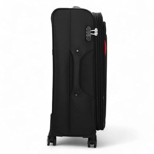 Infinity Leather Medium Suitcase 24" Super Lightweight Expandable Luggage 20% 4 Wheels Spinner 3-Digit Combination Lock Soft Shell Luggage for 15 to 20kg — view 5