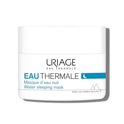 Uriage Water Sleeping Mask 50ml - Night Silky Face Gel Mask With Hyaluronic Acid & Edelweiss - +58% Hydration, Restored and Rejuvenated Skin In The Morning - Paraben-Free