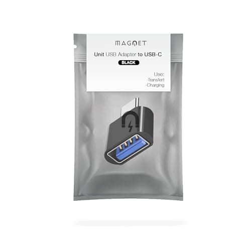 Magnet 6-Pack USB-C to USB-A 2.0 Adapters | OTG, 480 Mbps Data & Charging, Universal for USB-C Smartphones & Devices – Black — view 4