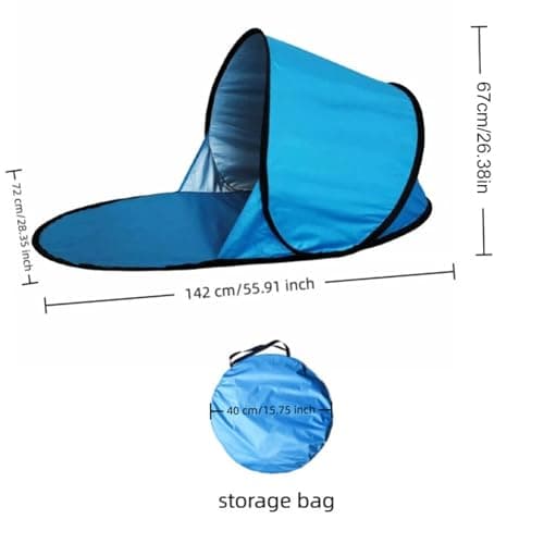 Outdoor Shade Cover - Beach Canopy for Relaxation | Foldable Tanning Chair with Compact Tent, Portable Sun Shelter, Easy Setup Gear, Poolside Comfort Accessory for Women Dad — view 2