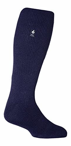 HEAT HOLDERS - Mens & Womens Knee High Thermal Socks | Extra Thick Warm Socks with Fluffy Insulated Inner for Winter | Ideal Socks for Outdoor Boots (6-11, Navy)
