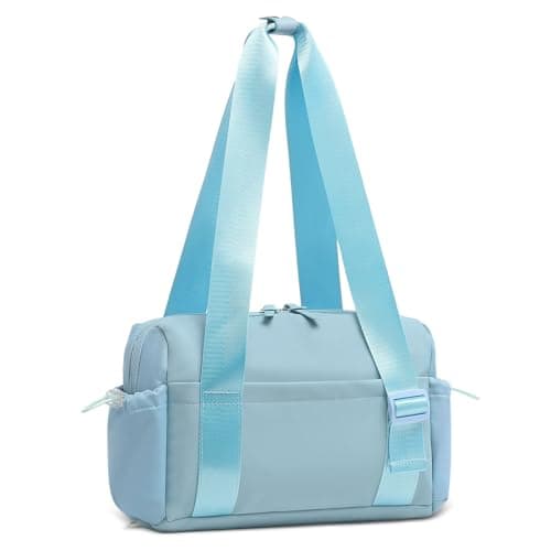 SUIKIHUM Mini Gym Bag, Small Gym Bag w/Wet Compartment for Women Sky Blue