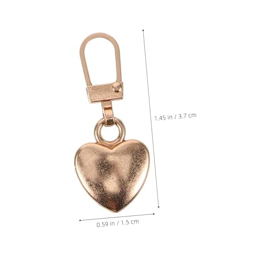 ULDIGI 10pcs Detachable Heart Shape Metal Zipper Pull Replacement Repair Kit for Clothes Bags Jackets Luggage — view 2