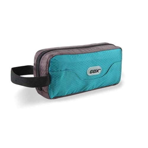 GOX Travel Toiletry Bag Dopp Kit Case for Men Multifunction Packing Organizer Pouch, Turquoise/Grey, 7.9x4x2.2 Inch (Pack of 1), Toiletry Bag for Travel