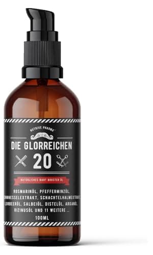 G-20 beard oil 100ml rosemary oil mint oil beard growth oil with nettle oil, horsetail oil, sage oil, laurel oil, castor oil, argan, jojoba, vitamin E and more