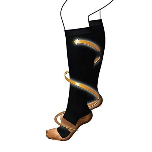 Unisex Copper Compression Socks - Travel Flight Miracle Socks Anti Swelling Fatigue DVT Support Copper Infused Plantar Fasciitis (Large/XL) — view 2