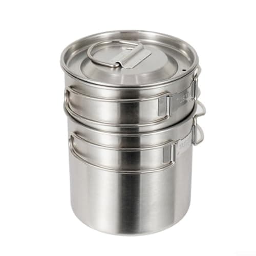 Caswynlife Foldable Camping Pot 304 Stainless Steel Cookware