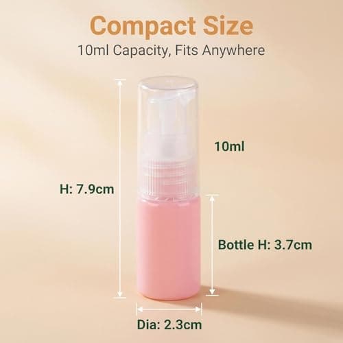 6Pcs Macaron Color Empty Refillable Cream Lotion Pump Bottle Portable Travel Cosmetic Bottles Container Pot for Shower Gel Serums Body Lotion Shampoo Toiletries Liquid Containers (10ML) — view 2