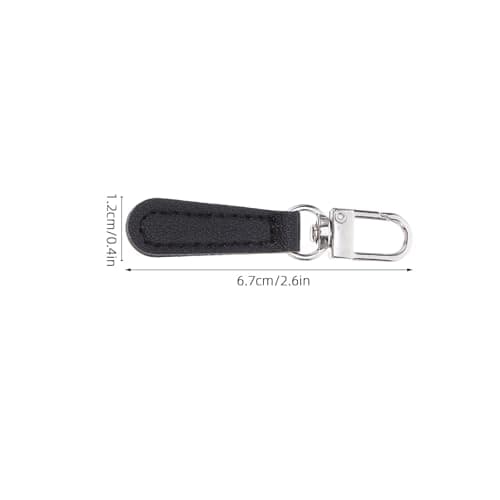 TEHAUX 10pcs Zipper Puller Replacement Kit with Detachable Pu Leather Handles and Zinc Alloy Tabs for Easy DIY Repair of Purses and Suitcases, Featuring Comfortable Grip and Effortless — view 2