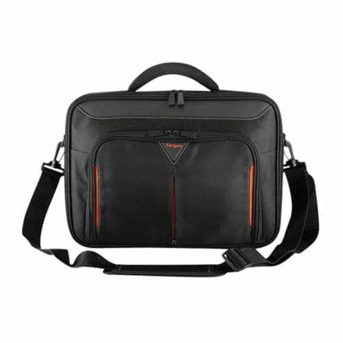 Targus Laptop Bag, Fits up to 14" Laptops, Classic Clamshell Case Design, Protective Laptop Bag with Padded Handle, Black/Red — view 3