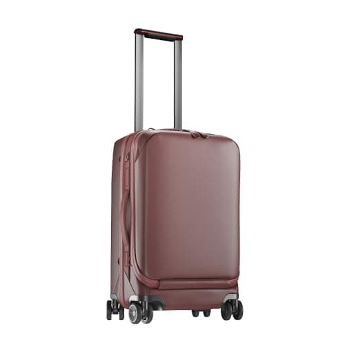 Peak Design Roller Pro Expandable Small Suitcase with Wheels, Carbon Fiber Handle, Drawbridge Opening, Soft/Hard Hybrid Case, Custom Hardware, Fits Camera Cubes, Red, pequeño, Carry-on Luggage