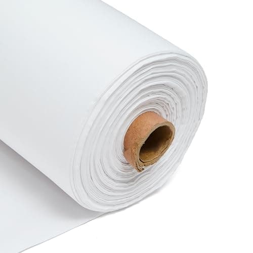 100% Cotton Fabric 60 Inch 150cm Wide 150GSM Material for Sewing, Dressmaking, Quilting, Curtain Linings, Pillowcases & Totes Fabric by The Half Metre by Discount Fabrics LTD(White, 0.5m)
