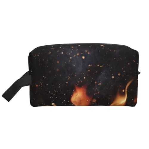 Meymuise Toiletry Bag, Flaming Charcoal Grill Pattern