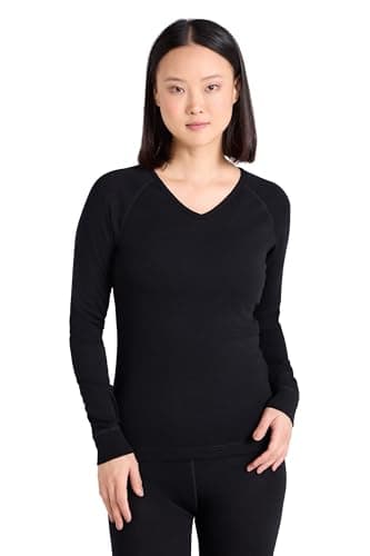 Mountain Warehouse Merino Womens Thermal Baselayer Top - Lightweight, Antibacterial & Breathable Ladies T Shirt - for Winter Travel, Hiking, Camping, Skiing, Snowboard Black 10 — view 2