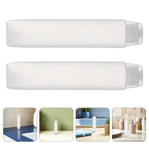 10pcs Plastic Squeeze Travel Bottle Set for Creams and Lotions White — view 6