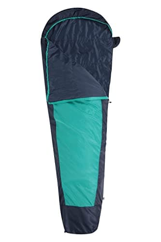 Mountain Warehouse Traveller 50 Sleeping Bag XL - Windproof, Breathable & Lighweight Mummy Shaped Bag - All Season Camping, Hiking, Trekking & Outdoors Teal Reg Length — view 2