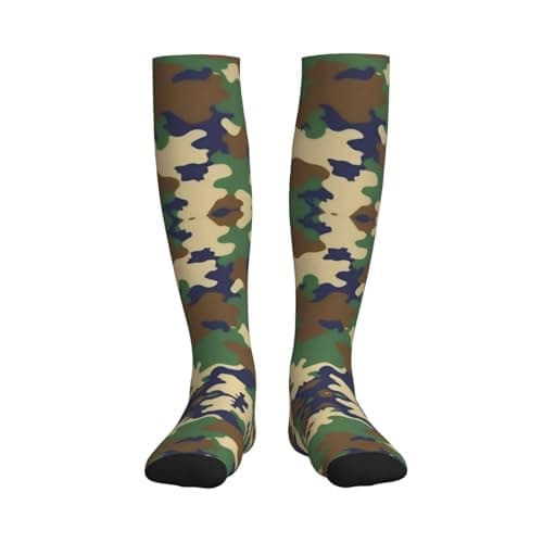 Army Green Camo Compression Socks 15-20mmhg - Supports Legs, Improves Circulation, for Running, Walking, Working, 1 Black, One Size — view 4