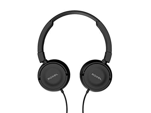 Roxel RX110 Lightweight Wired Foldable Headphones with Mic & Volume Control, On-Ear Headphones, Ergonomic Design, Answer Incoming Calls, Compatible with Android and IOS Devices (Black) — view 5