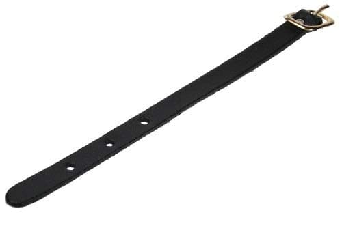 Identity-Plus: Black Leather Luggage Strap with Copper Buckle - ID Card Pass Holder (50)