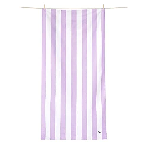 Dock & Bay Beach Towel - Quick Dry, Sand Free - Compact, Lightweight - 100% Recycled - Includes Bag - Cabana Light - Lombok Lilac - Large (160x90cm, 63x35") — view 3