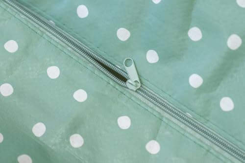 Happy Planet Giftshop Large Jumbo Storage Bag with Zip 58 x 47 x 30cm 80l (Sage Green Polka Dot Design) (Single - Multipacks Available) — view 4