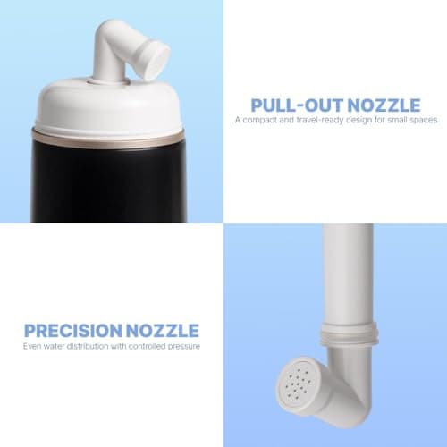 ABDEEZ Portable Bidet - 380 ML Leakproof Freshness Solution for On-The-Go Hygiene | Collapsible & Expandable Design | Ideal for Travel, Camping (Ivory, Standard) — view 2
