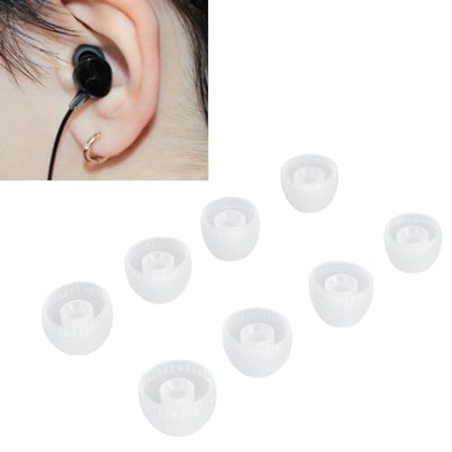 Vvikizy Replacement Earbuds Tips Soft Silicone Noise Cancelling Comfortable Fit for 4.0-5.5mm Earbuds 8 Pack — view 3