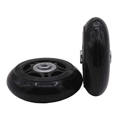 Leen4You Luggage Suitcase Replacement Wheels with Screws Axles Repair Tool for Luggage Suitcase Trolley,Skate Replacement Wheels Black (Pack of 2) (70mm x 24mm x 6mm) — view 5