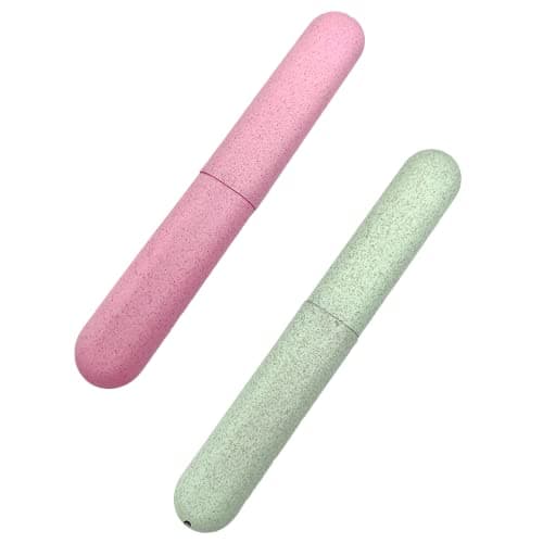 CCLKHY 2 Pcs Toothbrush Case, Toothbrush Travel Case Cover, Portable Toothbrush Storage Case, Sutiable for Home Travel Outdoor Camping Hiking Business Trip