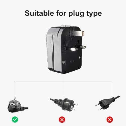 Euro Earthed to UK Converter Plug,Converter Plug,2 PCS EU to UK Plug — view 2