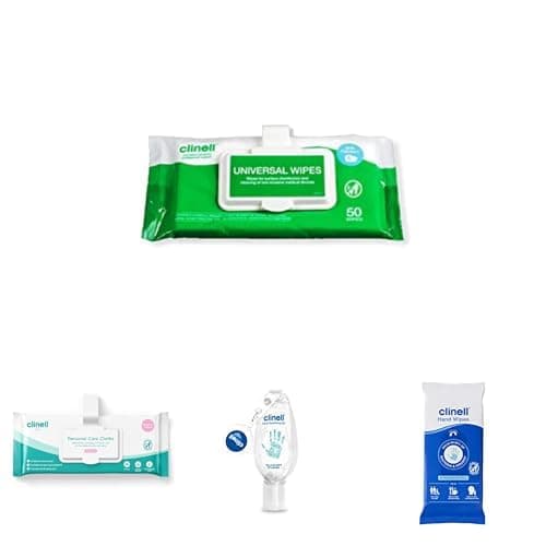 Clinell Holiday Hygiene Essentials Bundle – Travel-Ready Antibacterial & Sanitising Wipes for surface and skin