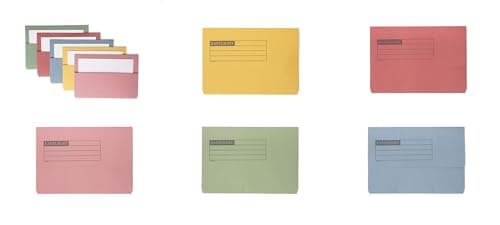 Eastlight Document Wallet Foolscap Assorted Colours 100% Recycled Manilla Paper (Pack of 50) — view 6