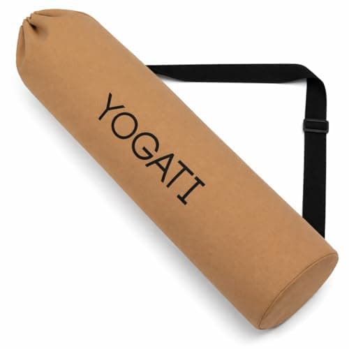 YOGATI® Yoga Mat Bag | Large Synthetic Cotton Yoga Mat Bags for Women and Men with Adjustable Strap | Perfect for Pilates and Exercise Mats | 19x80 cm Yoga and Pilates Mat Bag. Earth Yellow