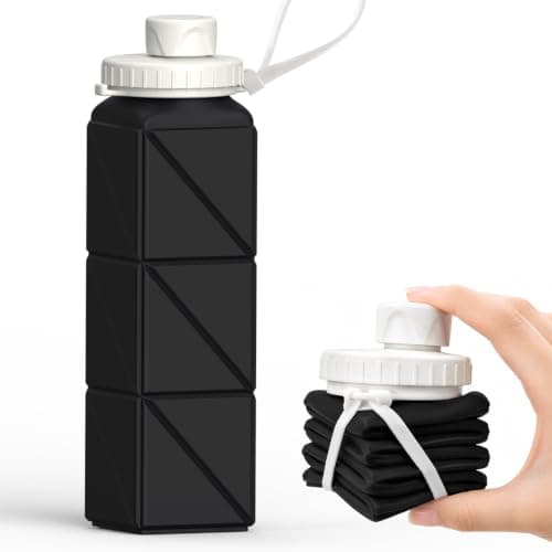 BEAUTAIL Collapsible Water Bottle 610 mL, Silicone Travel Water Bottle