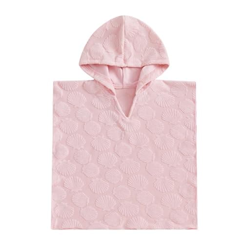 Niceyoeuk Baby Hooded Swimming Poncho Towels Changing Robe Towelling Beach Cover Up (Pink, 6-12 Months)