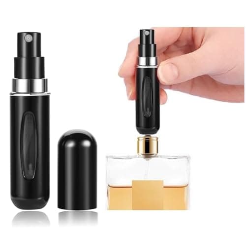 Fia Direct 6ML Perfume Atomiser Aftershave Travel Refillable Bottle Portable Handbag Spray-Nicotine Free (Black) — view 3