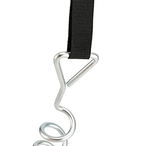 ZOENHOU 6 Set Trampoline Anchor Kit, Heavy Duty Trampoline Tie Down Kit, 12 Inch Ground Steel Stakes Anchor Corkscrew Shape for Trampolines, Swings, Tent, Camping — view 5