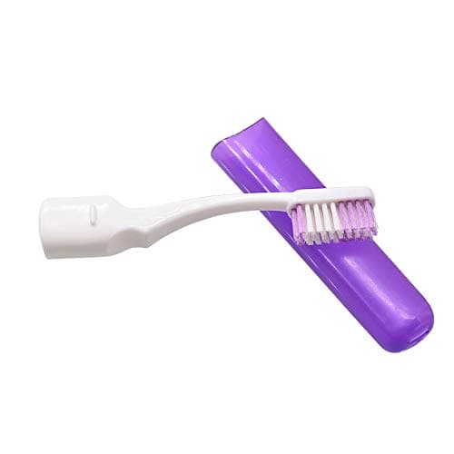 Angzhili Orthodontic Care Kit - 8 PCS Box-Packed V-Toothbrush, Waxing Travel Toothbrush, Floss Spool, Mouth Mirror, Gap Brush, Floss Threaders for Enhanced Dental Health (Purple) — view 3