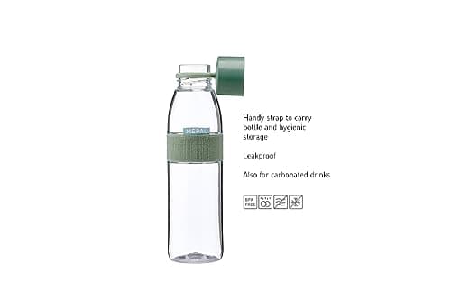 Mepal – Water Bottle Ellipse – Reusable Water Bottle – Leak Proof Drinking Bottle Suitable For Carbonated Drinks – BPA-Free - 500 ml – Nordic Blue — view 2