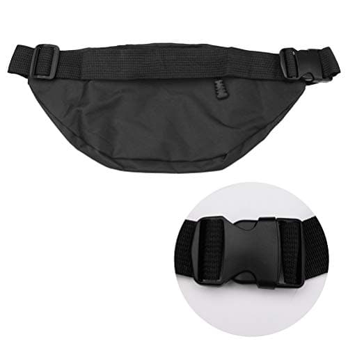 Bumbag Waist Bag, Waterproof 4 Zip Pockets Fanny Pack Waistpacks, Black — view 4