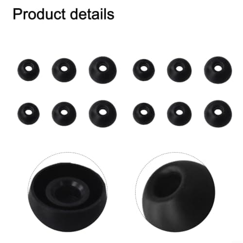 Soft Silicone Earbuds for Powerbeats Pro White 12-Pack(Black 2*SML) — view 3