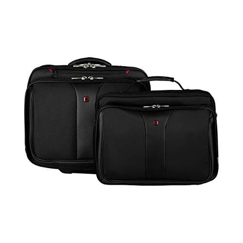 Wenger 600662 Patriot 17 Inch 2-Piece Business Wheeled Laptop Briefcase, Padded Laptop Compartment with Matching 15.4 Inch Laptop Case in Black (25 Litre) — view 2