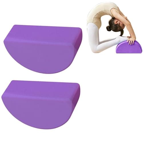 Half Round Yoga Blocks, 2 Color Anti Slip Half Round Pilates Block, Lightweight Yoga Brick Cushion for Women Men, Multifunctional Pilates Blocks Gymnastics Equipment, for Workout Equipment
