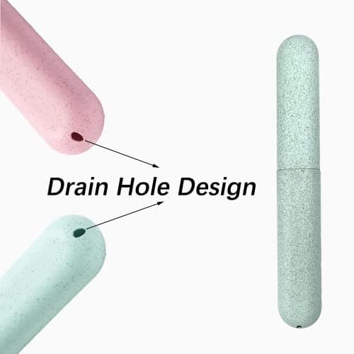 CCLKHY 2 Pcs Toothbrush Case, Toothbrush Travel Case Cover, Portable Toothbrush Storage Case, Sutiable for Home Travel Outdoor Camping Hiking Business Trip — view 3