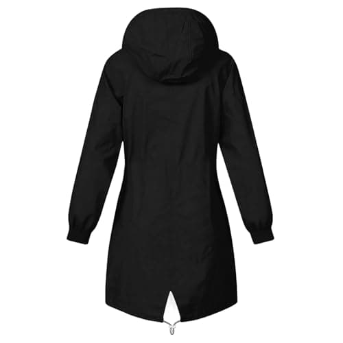 OVARA Lightweight Waterproof Jacket Womens, Casual Outdoor Raincoats with Hood, Breathable Zip Up Softshell Jackets with Pockets,Windbreaker Jacket Women — view 4