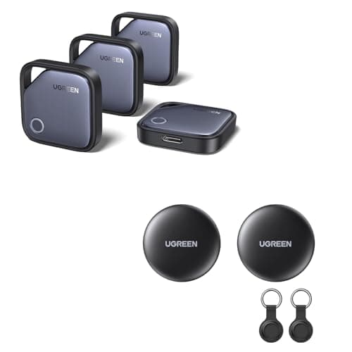 UGREEN FineTrack Duo (4 Pack) for iOS & Android, FineTrack Mini 2 Pcak (iOS only), Bluetooth Finder for Keys, Wallet, Luggage, Suitcase and More