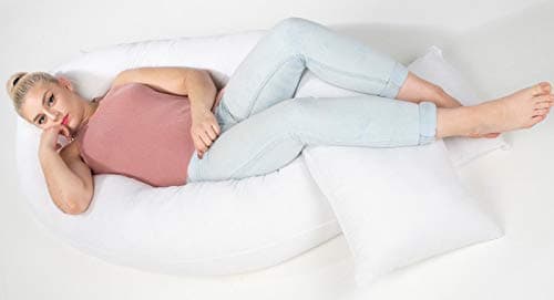 ARLINENS 12ft U Shaped Pilllow Full Body & Back Support Pillow hip, leg u-pillow with free Cream pillowcase — view 3