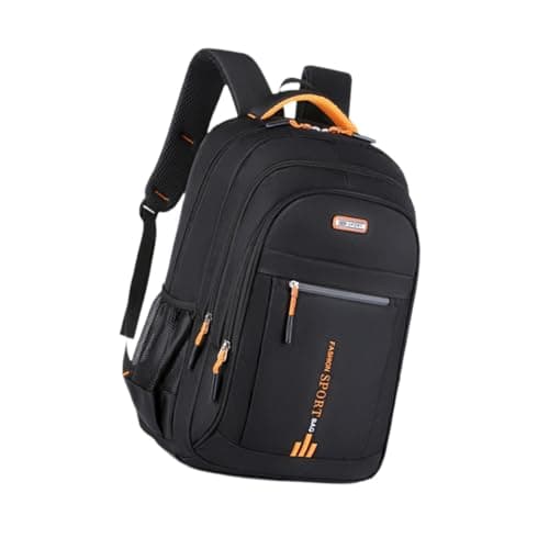 Harilla Laptop Backpack Nylon Multifunctional Daypack for Overnight Weekender Business, Orange