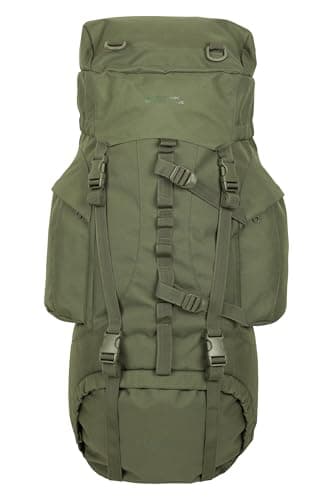 Mountain Warehouse Tor 65L Spacious Rucksack - Ladderlock Back Travel Backpack Khaki