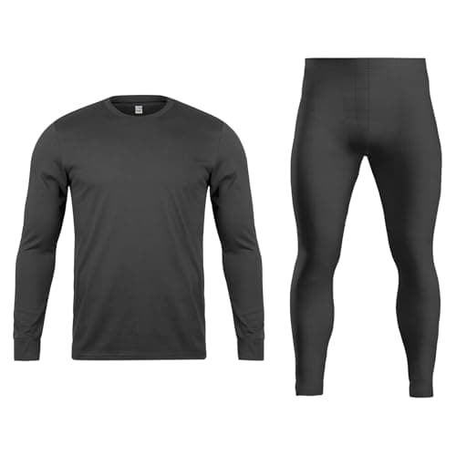 Orbiz Men’s Thermal Underwear Set - Heat-Retaining Long Sleeve Top & Bottoms, Base Layer for Outdoor Activities, Ultimate Warmth Perfect for Winter & Cold Weather (X-Large, Grey)